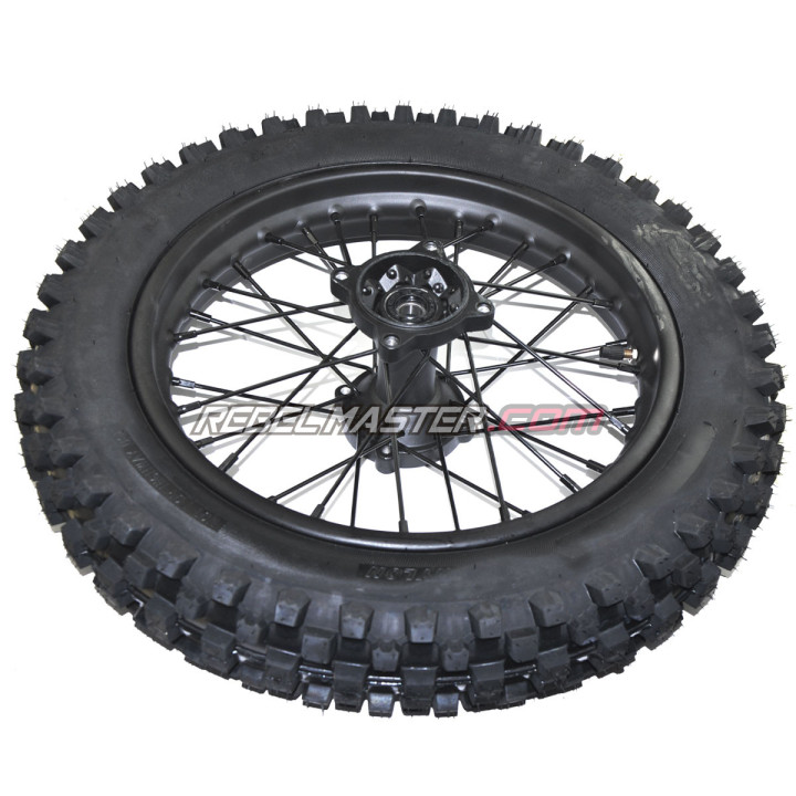 Roue arrière Rebel Master motocross 14" avec pneu