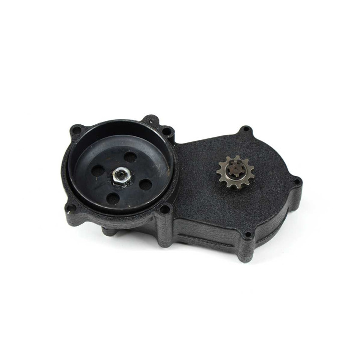Transmission pour réduction de vitesse minimoto