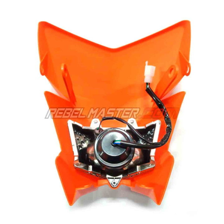 Luz frontal e máscara para Pit bike