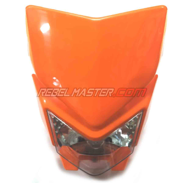 Luz frontal e máscara para Pit bike