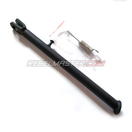 Béquille courte avec ressort pour pit bike. 28 cm.
