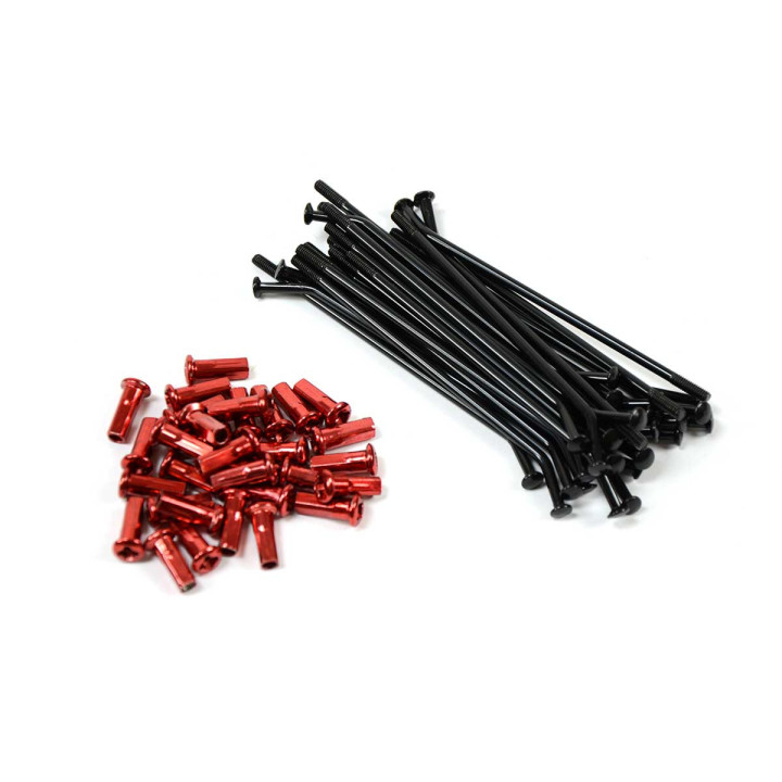 Kit 32 Radios con tuerca para rueda trasera 10"