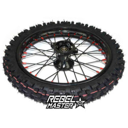 Roda dianteira de 14" com pneu de motocross 60/100-14