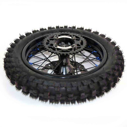 Roue arrière motocross 12" avec disque et couronne
