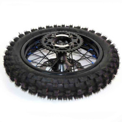 Roda traseira de motocross de 12" com disco e roda dentada