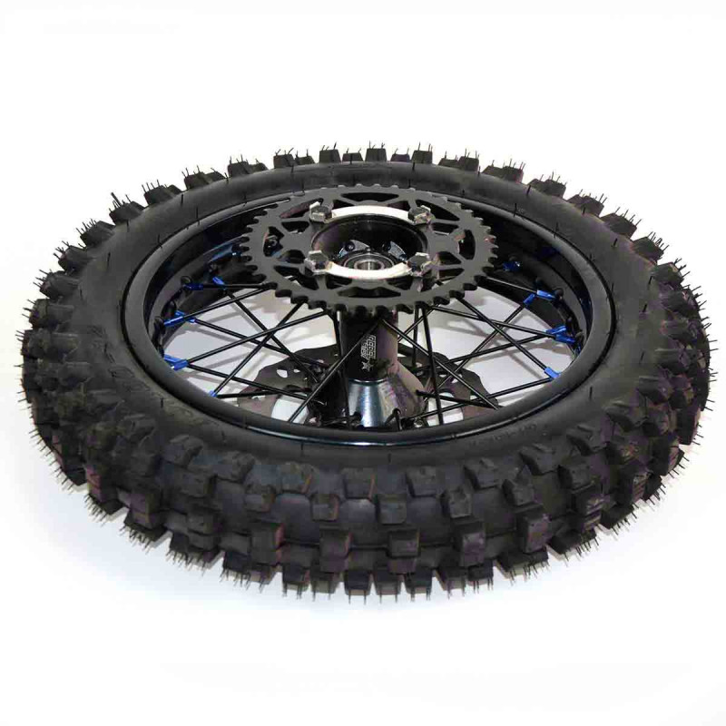 Roda traseira de motocross de 12" com disco e roda dentada