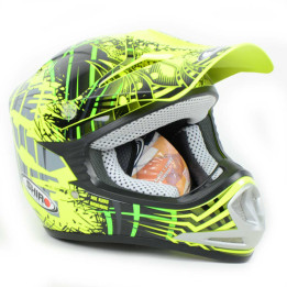 Casco Shiro MX-Brigade Infantil Amarillo
