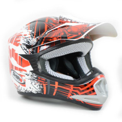 Capacete Shiro MX-Brigade Infantil Vermelho