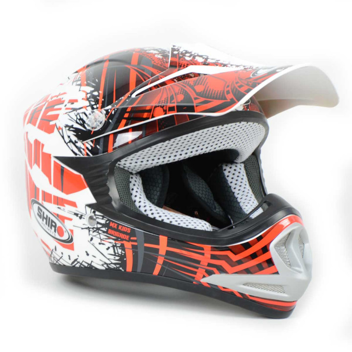 Casque Enfant Shiro MX-Brigade Rouge