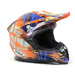 Capacete infantil laranja Shiro MX-Brigade