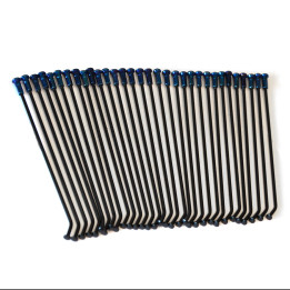 Kit 32 rayons noirs 17" avec écrou bleu